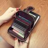 Women's Wallet PU Leather Short Zipper Credit Bank Business Card Holder Buckle Sanded Portable Anti-theft Brush Mini Coin Purse