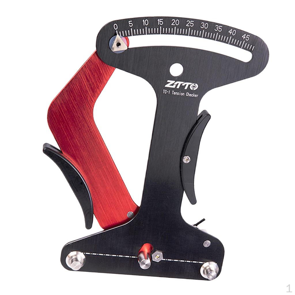 Bike Bicycle Spoke Tension Meter Measurement Adjuster Test 7075Al 24x15cm
