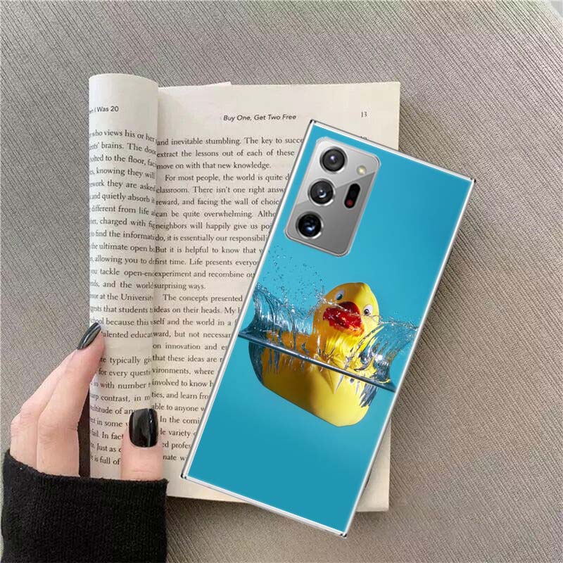 Rubber Ducks Floating in the Swimming Pool Phone Case For Samsung Galaxy S25 Edge S24 S23 FE S22 S26 Ultra S21 S20 S10 Plus C