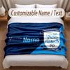 Preston North End Printed Flannel Blanket Custom Name Text Soft Warm Throw For Bedroom Holiday Gift