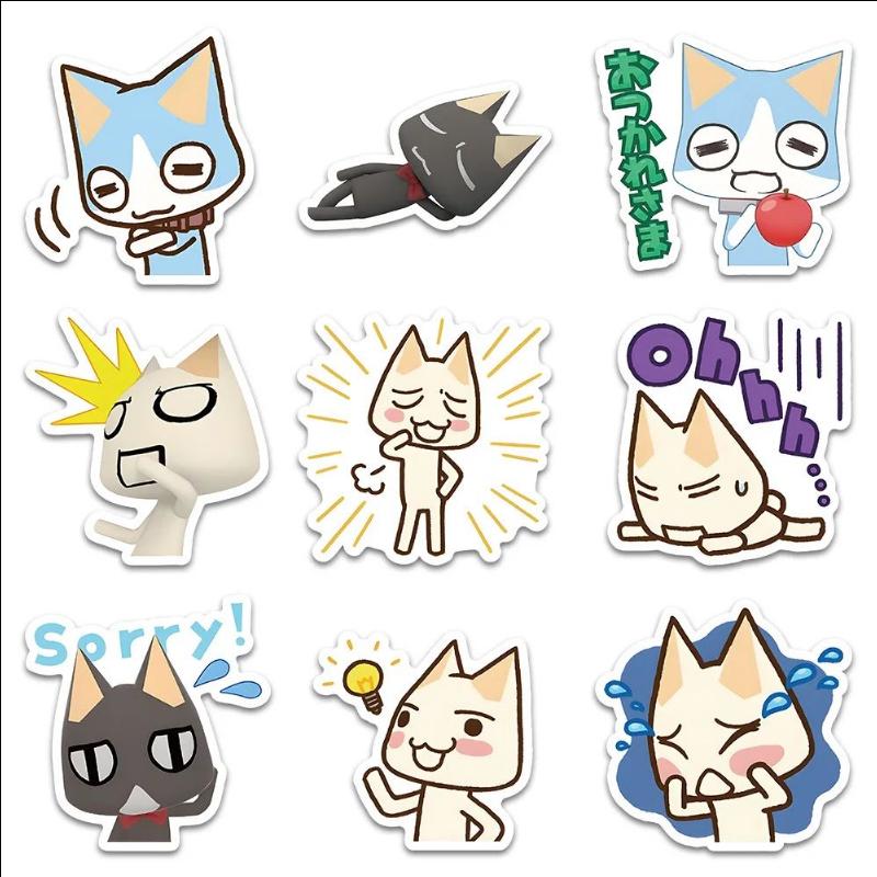 10/30/50Pcs Cute Inoue Toro Stickers Cartoon Cat Meme Sticker Funny Graffiti Decals Luggage Laptop Phone Guitar Bike Kids Toys