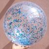 Transparent Glitter Sequin Inflatable Beach Ball - Cross-Border Advertising Balloon