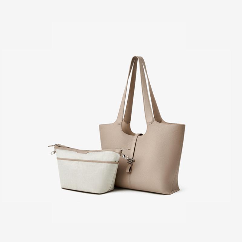 New Shoulder Bag Tote Bag Large Capacity Commuter Handbag Cowhide Women's Bag