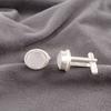 Natural Selenite Gemstone 925 Sterling Silver Handmade Jewelry Cufflinks 0.59" CL-2-26