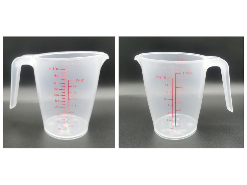 250ml/500ml/1000ml Graduated Plastic Measuring Cup | 1L/1.5L/2L Lab & Baking Measuring Cups