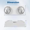 Wall Mounted Dual Head Emergency Light Adjustable Heads Led Lighting Fixtures Rechargeable Auto-On Emergency Lamp