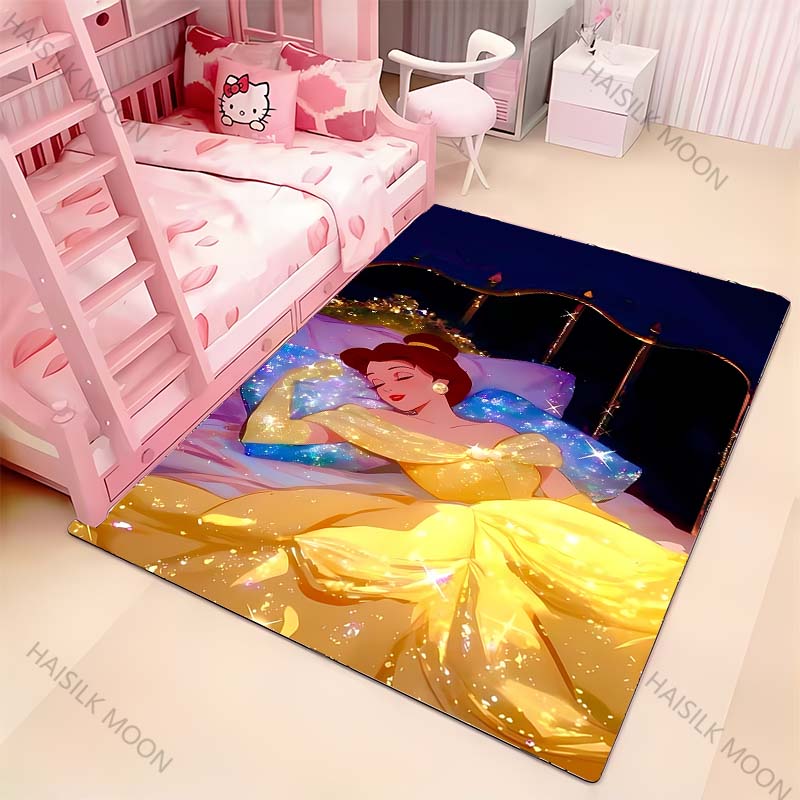 Disney Sleeping Beauty Princess Series Printed Carpet Rugs for Living Rooms Bedrooms Decorative Mat Kids Play Rugs Luxury Gift