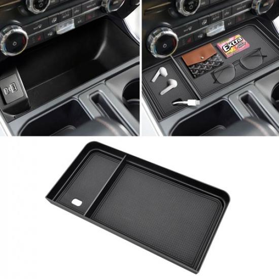 For 2021-2025 Ford F150 Car Center Console Hidden Storage Tray with USB Hole