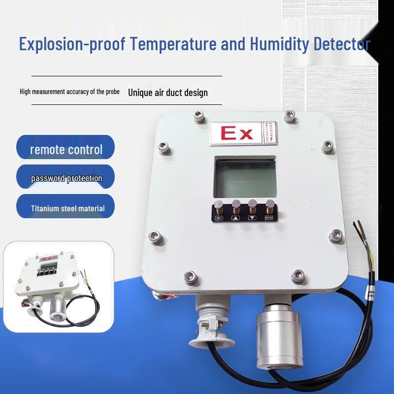 Explosion-Proof Indoor Temperature & Humidity Detector with Alarm for Air Duct Monitoring