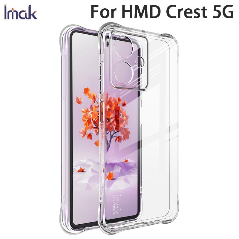 

Для HMD Crest 5G Чехол для телефона IMAK Ударопрочный Мягкий чехол HMD Crest 5G белый
