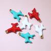 4pcs 15x10mm Stainless Steel 3D Enamel Coral Reef Charms Pendant DIY Jewelry Making Accessories for Earrings Necklace Bracelet