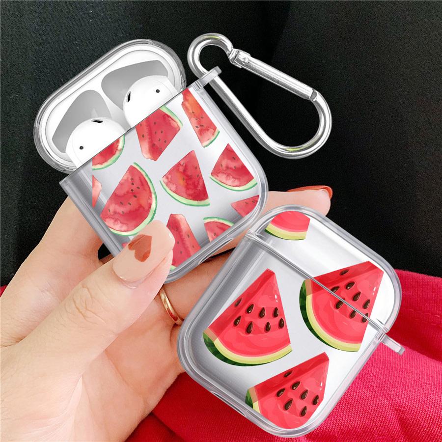 Fruit Watermelon Case For Airpods 4 Pro3 3 1 Pro2 Pro 2 Clear Earphone Cases Cover