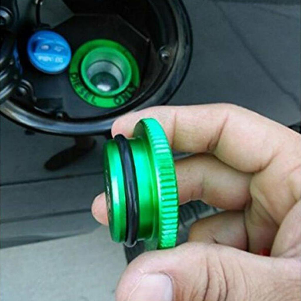 2Pack Aluminum Magnetic Diesel Fuel Cap And DEF Cap Combo Pack Compatible with Dodge Ram - Fuel Lid Replacement for Vehicle Effi
