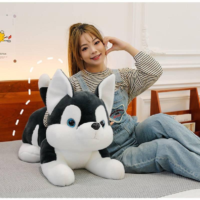 Husky Siberian Dog Plush Toy Cartoon Stuffed Doll Room Decoration Gift Kids