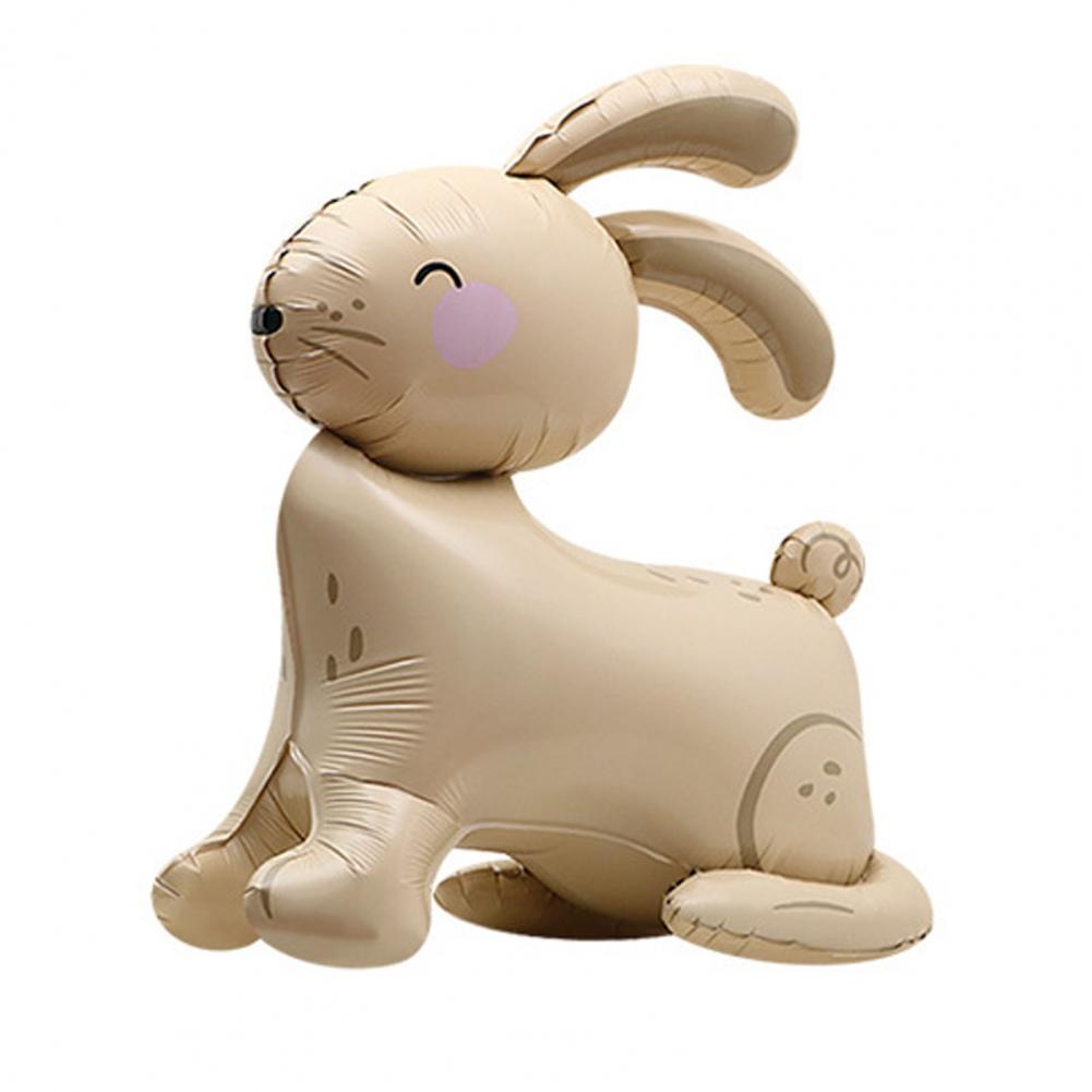 Rabbit Balloon Lovely Cartoon Animal Inflatable Toy 4D 4D Standing Rabbit Balloon Easter Bunny Aluminum Foil Balloon Party Decor