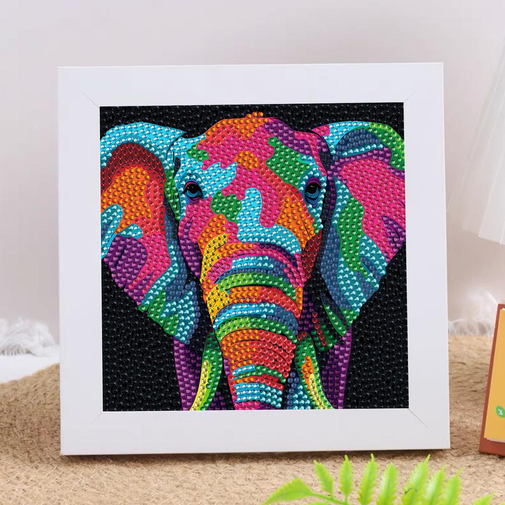 New Diy Diamond Painting Solid Wood Photo Frame Boxed Diamond Sticker Owl Cartoon Hand-Pasted Diamond Painting