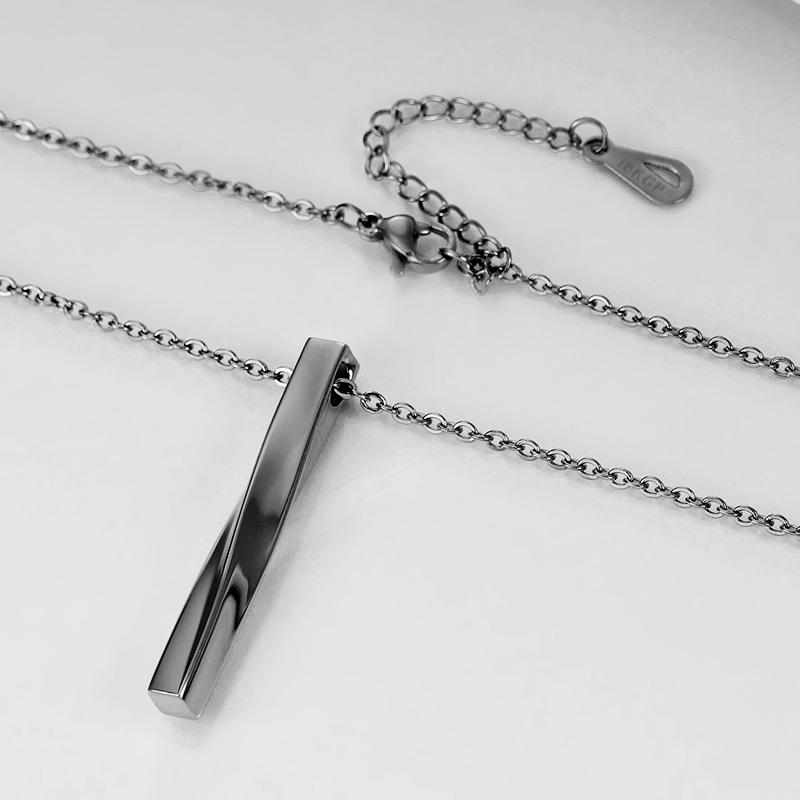 Gold Plated Men's Long Chain Necklace Fashion Screw Design with Spiral Pendant Hip Hop Party Anniversary Jewelry Gift for Men