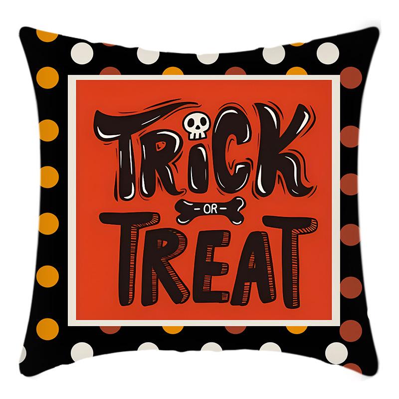 

Hot Halloween Ghost Black Cat Pillow Case Party Home Decor Printed Pillow Case Festive Atmosphere Sofa Pillow Case 45 * 45Cm pillowcase