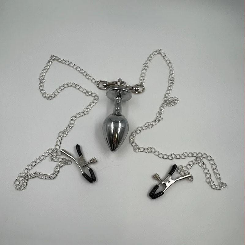 Adult Products Sm Anal Plugs Flirting Clip Pussy Breast Clip Anal Plugs Set Couple Couple Flirting