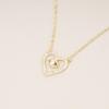 [GAVU] [Garb] 14K Gold Sterling Silver 925 CZ Evil Eye Heart Necklace for Women