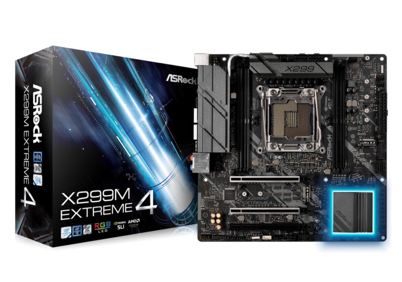 

Материнська плата Micro ATX X299M Extreme4 з чіпсетом ASRock Intel X299