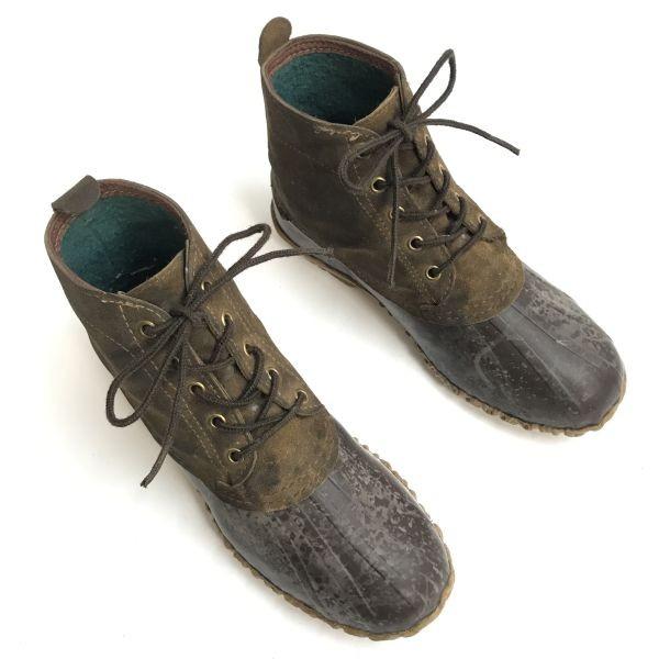 Sorel Vintage 70. léta - 80. léta Kanada Kožené Sněhové Lovci Bean Boots 26.0-27.0 Hnědé Kožené Boty(POUŽITÝ)