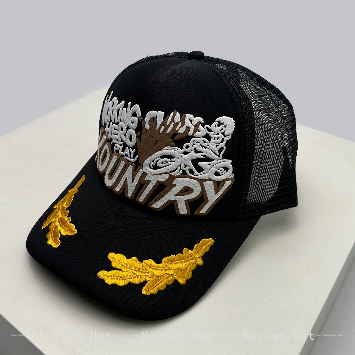 Yiran bag Nieuwe Unisex Persoonlijke Bedrukte Letters Locomotief Baseballpetten Ademende Mesh Zonneklep Hip Hop Trucker Petten Veelzijdige Kleurblok 52-60cm