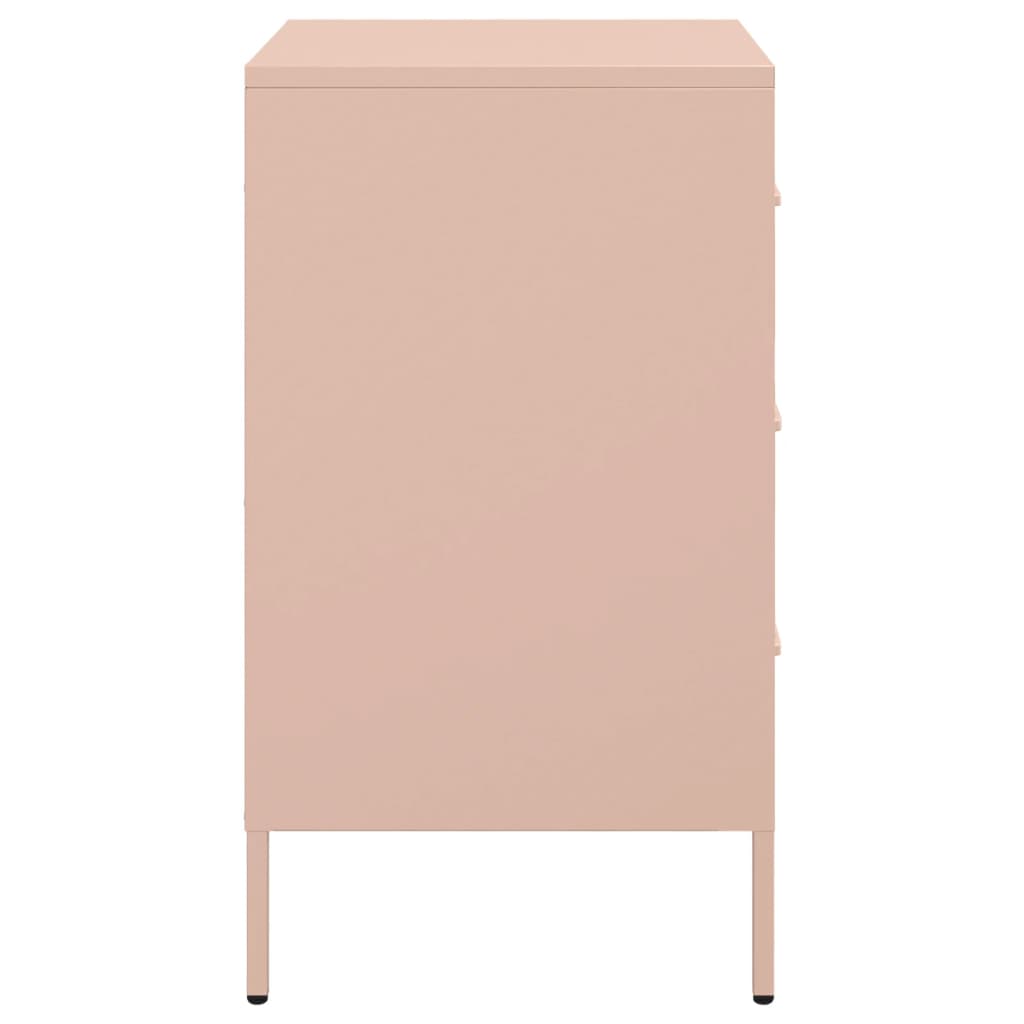 Nightstands 2 pcs Pink 36 x 39 x 68 cm Steel
