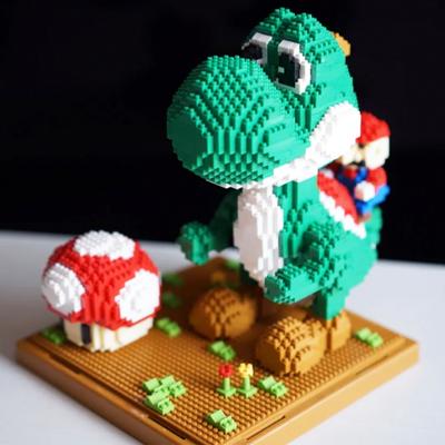Micro Bouwstenen Speelgoed Cartoon Mini Figuren Yoshi Mario DIY Kleine Deeltjes Blokken Spel Kinderen Cadeaus