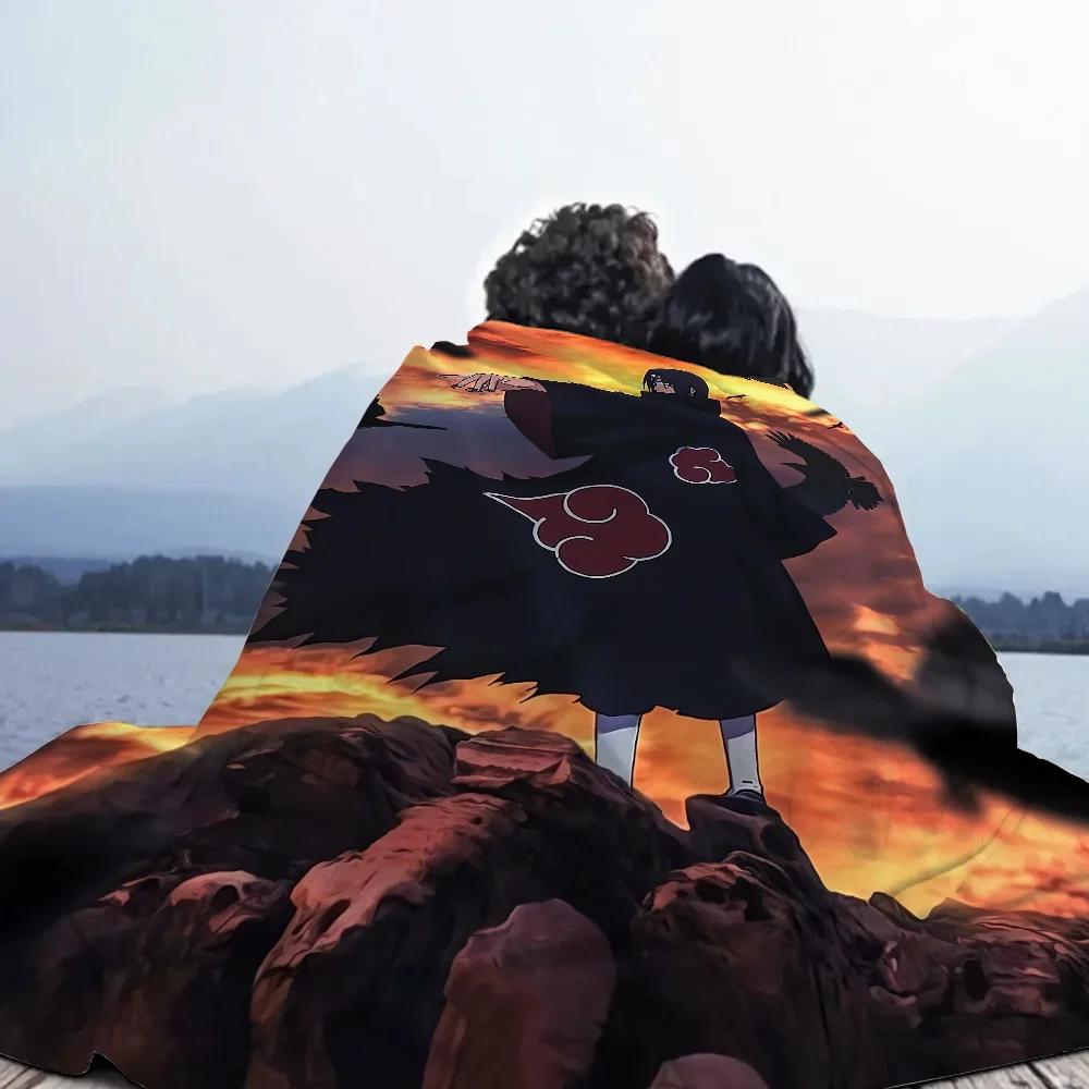Koc flanelowy Naruto na sofę, zimowy, puszysty, w kratę, luksusowy, dla dorosłych, ręcznik plażowy, dom i dekoracja, pościel z mikrofibry