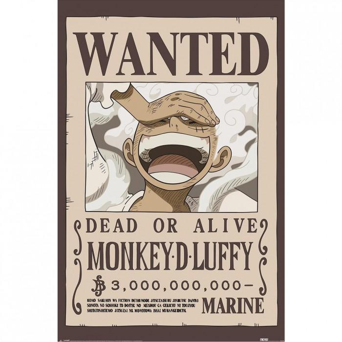 One Piece Wanted Luffy Print