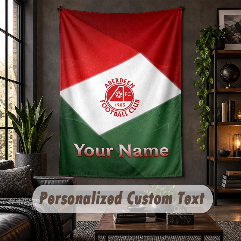 Wall Tapestry Aberdeen FC Print Custom Name Text Wall Hanging Home Decor