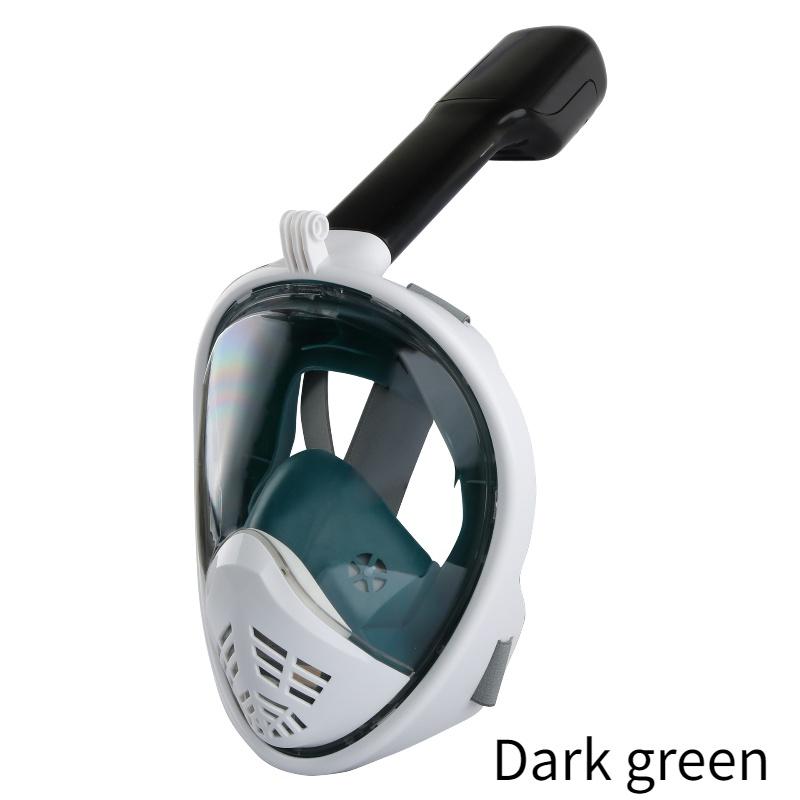 

Маски для дайвинга для взрослых и молодежи, подводное плавание, противотуманные, полнолицевые, плавательные, подводные, дыхательные маски, безопасные, водонепроницаемые L/XL темно-зеленого