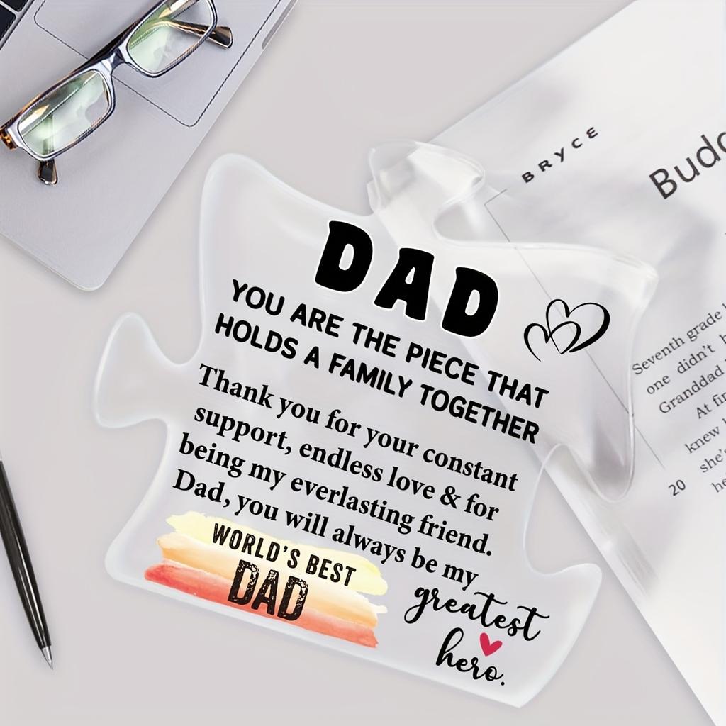 Inspirational Acrylic Decorative Sign - Perfect Thank You Gift for Dad on Father's Day, Birthday & More - Versatile for Bedroom, Kitchen & Living Room