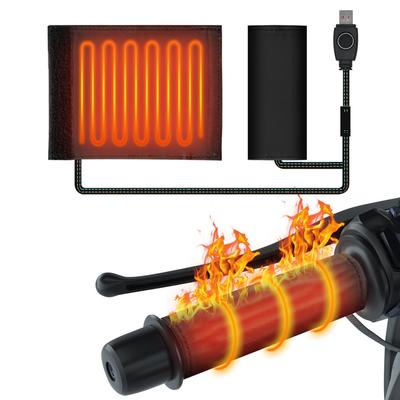 Motorcycle Heated USB Fast 3 Temperature Easy Motorcycle Heated Cold Weather Cycling Gear Heater Grips, Wrap-Around Type, Operated, Heating, Settings,