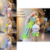 Charming Soft Pvc Bear Keychain In Blue Yellow Pink Green For Gifts