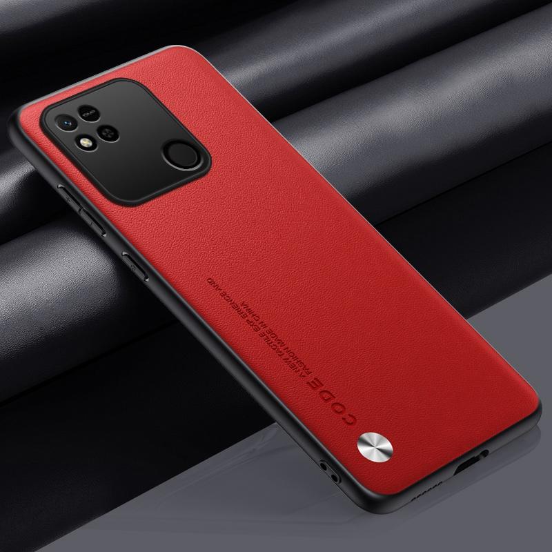 Luxury PU Leather Case For Xiaomi Redmi 10A 10C Back Cover Matte Silicone Shockproof Full Protection Phone Case For Redmi 9C NFC