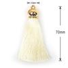 2Pcs Mix Color Silk Satin Tassel Charm Necklace Earring Findings Tassels For Jewelry Making Gold Caps Mob Straps