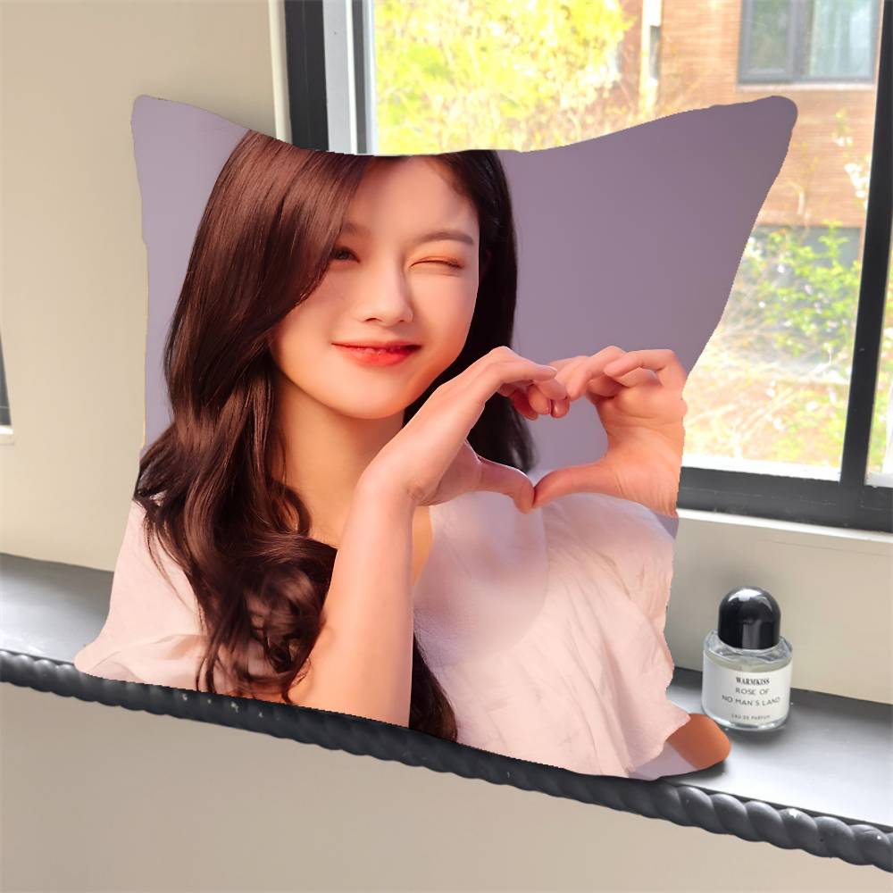 Kim You Jung Korean Actors Pillow Case Square Pillow Bedroom Sofa Leisure Comfort Cushion Car Home Decoration
