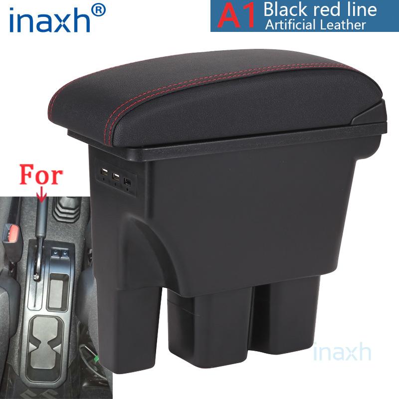 Для Suzuki Jimny Armrest box Для Suzuki Jimny JB74 Car Armrest 2023 2022 2021 2020 2019 2018 2017 Ящик для хранения Автомобильные аксессуары A1 Black red leather