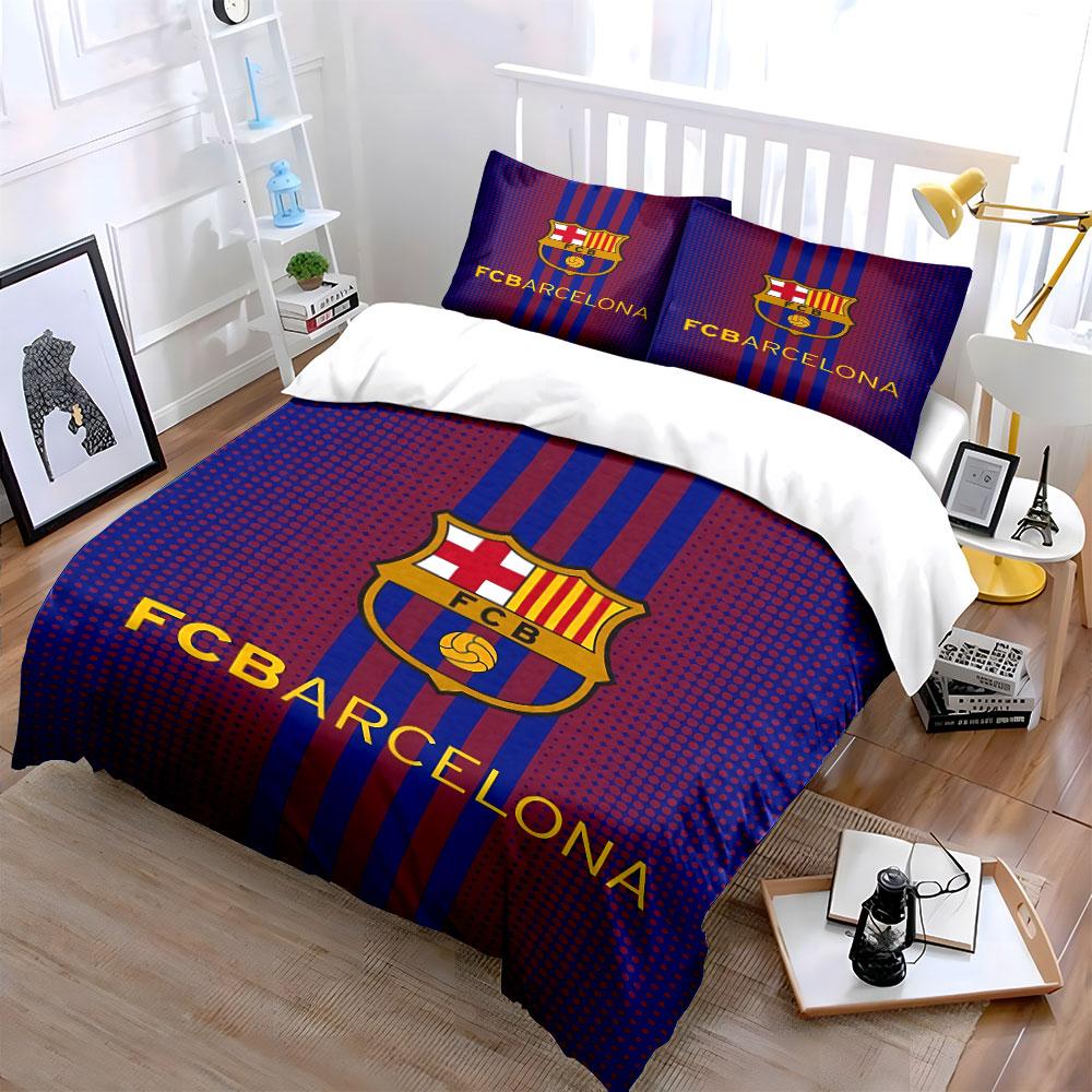 "FCB Red Blue Bedding Set" Bedding Duvet Cover Set Duvet Cover Pillowcases (1 * Duvet Cover 2 * Pillowcases, Without Duvet Insert)