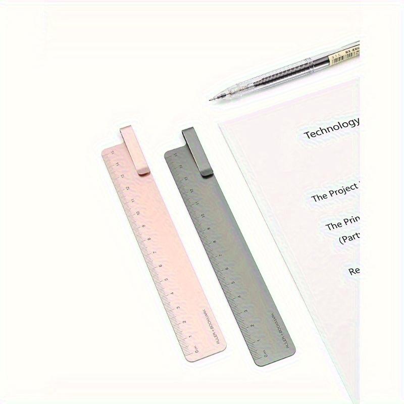 1Pc Bookmark Ruler Metal Ruler Painting Cartography Ruler Student Learning School Office Stationery Supplies