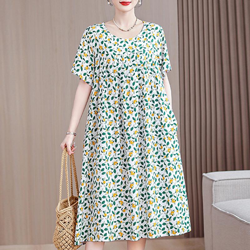 

Літні великі сукні, елегантні довгі жіночі сукні з коротким рукавом і великим розміром 3XL