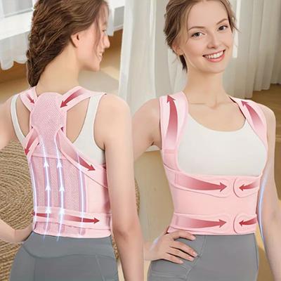 Correttore Posturale con Spallacci Regolabili Rete Leggera Traspirante Fascia Lombare Supporto Completo per la Schiena Supporto Posturale