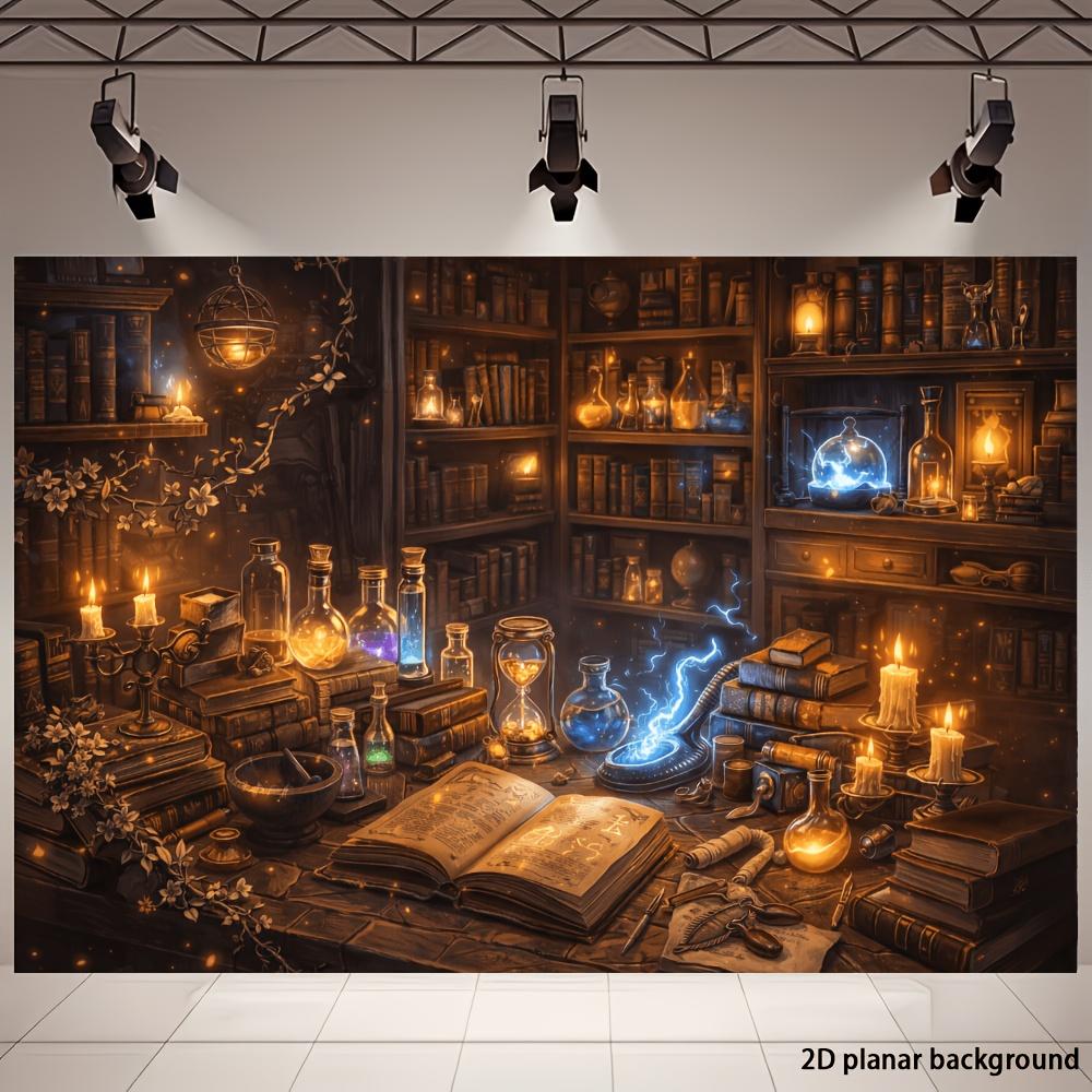 2D Planar Magic Theme Party Banner Background, Made of Polyester Material