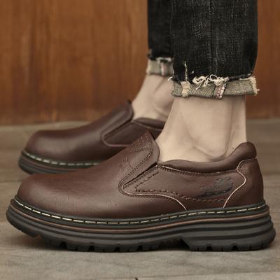 Mode Herren Freizeitschuhe Outdoor Marke Echtes Leder Herren Slipper Mokassins Atmungsaktiv Slip-on Schwarz Laufschuhe Herren Neue Herrenschuhe
