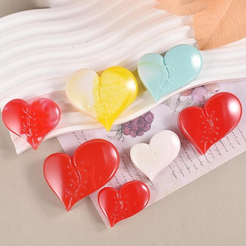 Porte-clés Cœur à coudre Moule en Silicone avec Trou Pendentif Porte-clés Moule Fait main Cadeau Saint-Valentin Anniversaire Bijoux
