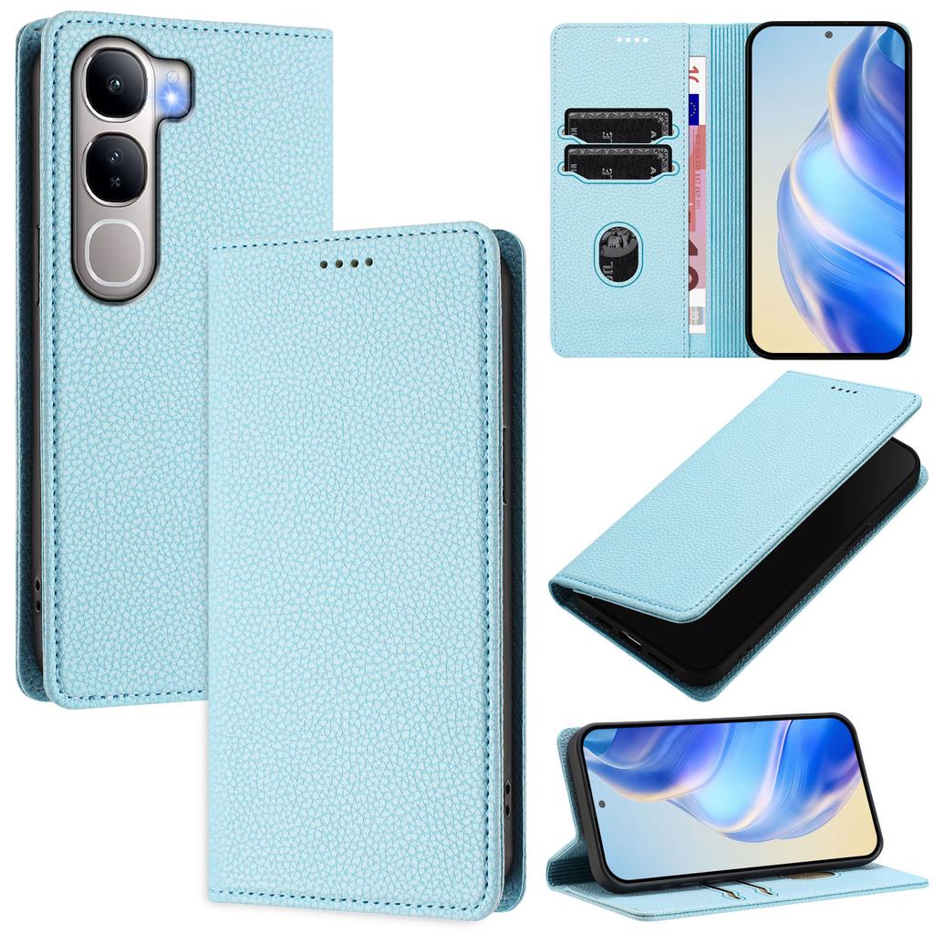 For vivo V40 Lite 5G/vivo Y300 5G Wallet Case RFID Blocking Litchi Texture Leather Mobile Cover