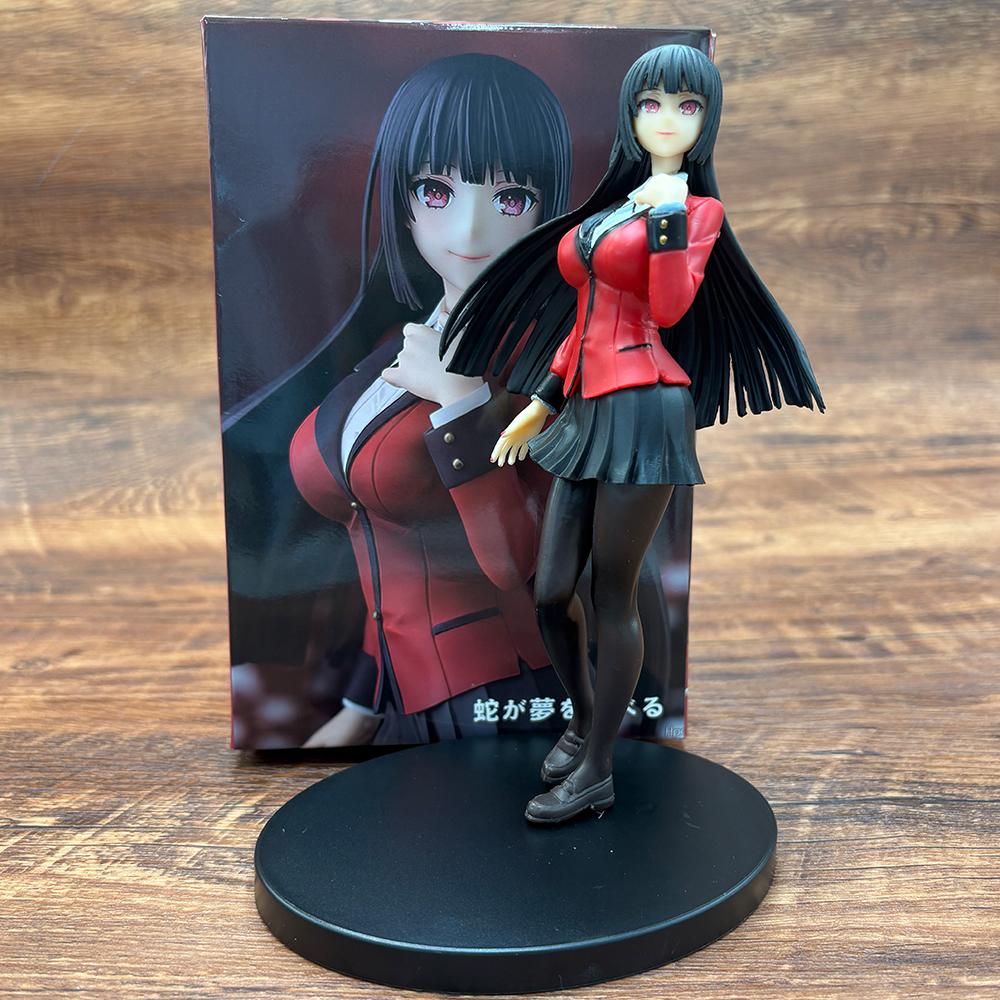 17,5 cm Anime Kakegurui Jabami Yumeko Figurka Anime z PVC Zabawka Wersja Mundurkowa Zabawka Kolekcjonerska Lalka Prezent Urodzinowy dla Dzieci