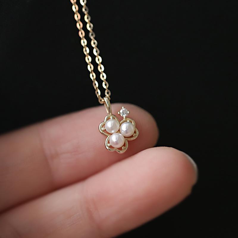 Gold-Plated Pearl Pendant: S925 Sterling Silver, Niche Design, Light Luxury, Versatile O-Chain for Women